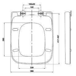 Lamera Toilettendeckel Eckige Form Absenkautomatik Antibakteriell -Outdoor Grills Verkaufsgeschäft 10036245 yy 0008 logo