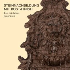 Löwenstein Wandbrunnen 2W Solar-Pumpe Polyresin 4 Weiße LED 5m Kabel -Outdoor Grills Verkaufsgeschäft 10036333 de 0005 logo