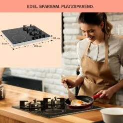 MultiChef 4 Kombi-Gaskochfeld Gas/Glaskeramik 4 Zonen -Outdoor Grills Verkaufsgeschäft 10036337 de 0006 usp