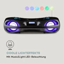 Spacewoofer DAB Boombox CD-Player DAB+ UKW Bluetooth Fernbedienung LED 11 Spacewoofer DAB Boombox CD-Player DAB+ UKW Bluetooth Fernbedienung LED -Outdoor Grills Verkaufsgeschäft 10036341 de 0003 logo