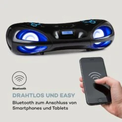 Spacewoofer DAB Boombox CD-Player DAB+ UKW Bluetooth Fernbedienung LED 13 Spacewoofer DAB Boombox CD-Player DAB+ UKW Bluetooth Fernbedienung LED -Outdoor Grills Verkaufsgeschäft 10036341 de 0005 logo