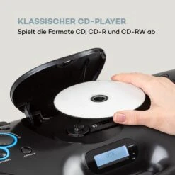 Spacewoofer DAB Boombox CD-Player DAB+ UKW Bluetooth Fernbedienung LED 16 Spacewoofer DAB Boombox CD-Player DAB+ UKW Bluetooth Fernbedienung LED -Outdoor Grills Verkaufsgeschäft 10036341 de 0008 logo