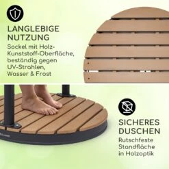 Sumatra Falls Round Gartendusche WPC Aluminium Ø 80 Cm Rund -Outdoor Grills Verkaufsgeschäft 10036348 de 0003 usp