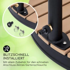 Sumatra Falls Round Gartendusche WPC Aluminium Ø 80 Cm Rund -Outdoor Grills Verkaufsgeschäft 10036348 de 0005 usp