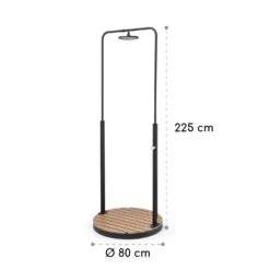 Sumatra Falls Round Gartendusche WPC Aluminium Ø 80 Cm Rund -Outdoor Grills Verkaufsgeschäft 10036348 yy 0008 dimensions
