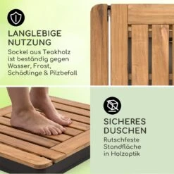 Sumatra Teak Square Gartendusche Aluminium Teakholz Tragegriff -Outdoor Grills Verkaufsgeschäft 10036350 de 0003 usp