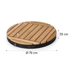 Sumatra Teak Round Gartendusche Aluminium Teakholz Tragegriff -Outdoor Grills Verkaufsgeschäft 10036351 yy 0011 dimensions