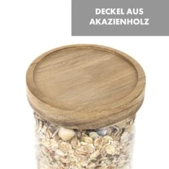 Glaswerk Lovage Vorratsgläser 1,1 L 3er Set Borosilikatglas Akazienholzdeckel Silikon -Outdoor Grills Verkaufsgeschäft 10036356 de 0005 logo