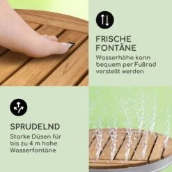 Sumatra Teak Round Gartendusche Aluminium Teakholz Tragegriff -Outdoor Grills Verkaufsgeschäft 10036439 de 0004 usp