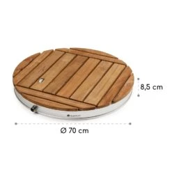Sumatra Teak Round Gartendusche Aluminium Teakholz Tragegriff -Outdoor Grills Verkaufsgeschäft 10036439 yy 0011 dimensions