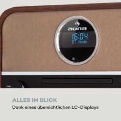 Auna Columbia DAB Radio 60 W CD-Player DAB+/UKW-Tuner USB-Aufnahme Bluetooth -Outdoor Grills Verkaufsgeschäft 10037436 de 0006 logo