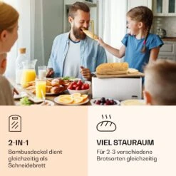 Oklahoma Brotkasten Metall 35,5x15,5x23 Cm Bambus-Deckel Schneidebrett -Outdoor Grills Verkaufsgeschäft 10037444 de 0003 logo