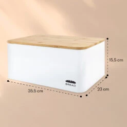 Oklahoma Brotkasten Metall 35,5x15,5x23 Cm Bambus-Deckel Schneidebrett -Outdoor Grills Verkaufsgeschäft 10037444 yy 0005 logo