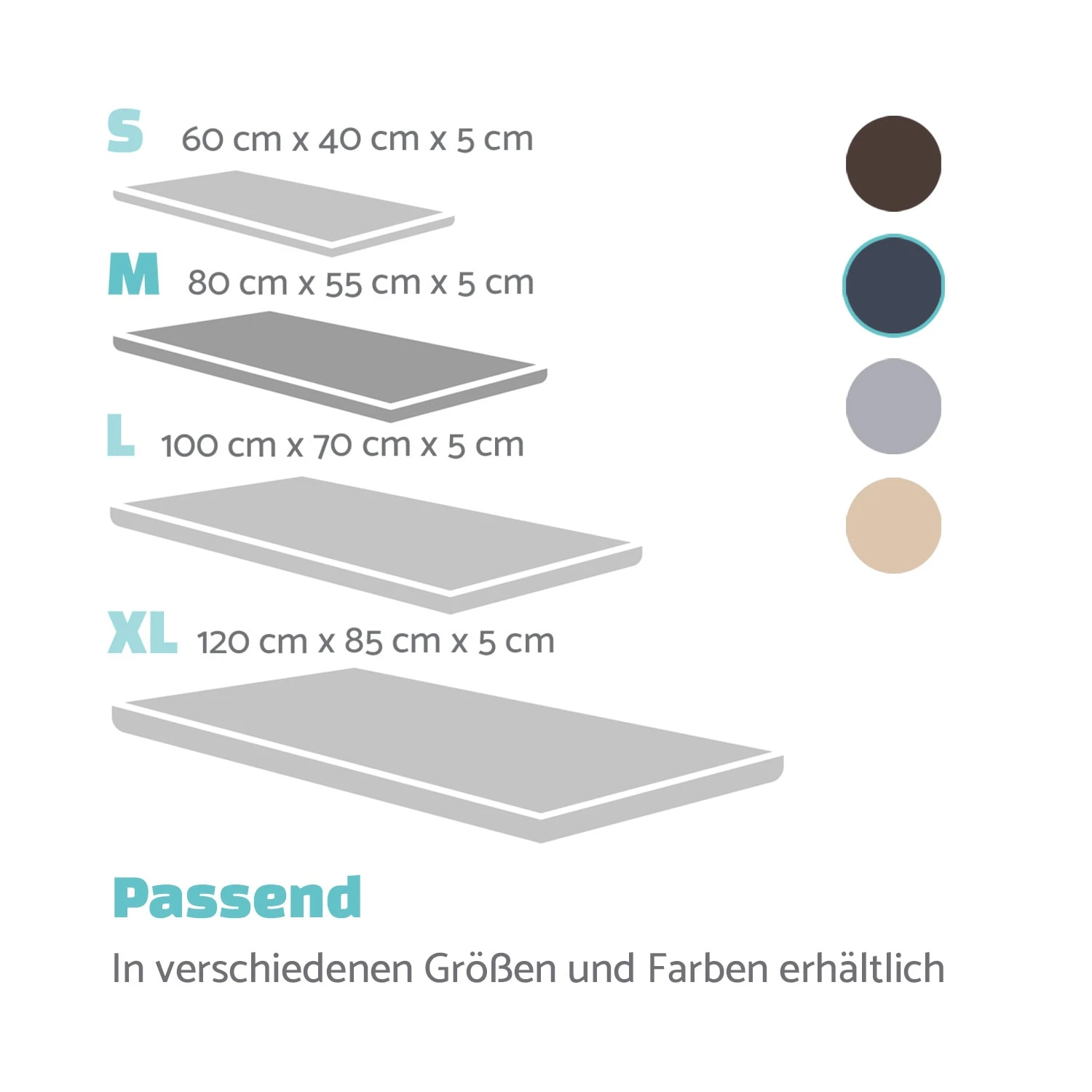 Luna Hundebett Waschbar Orthopädisch Rutschfest Memory-Schaum Größe M 7 Luna Hundebett Waschbar Orthopädisch Rutschfest Memory-Schaum Größe M – Bild 7