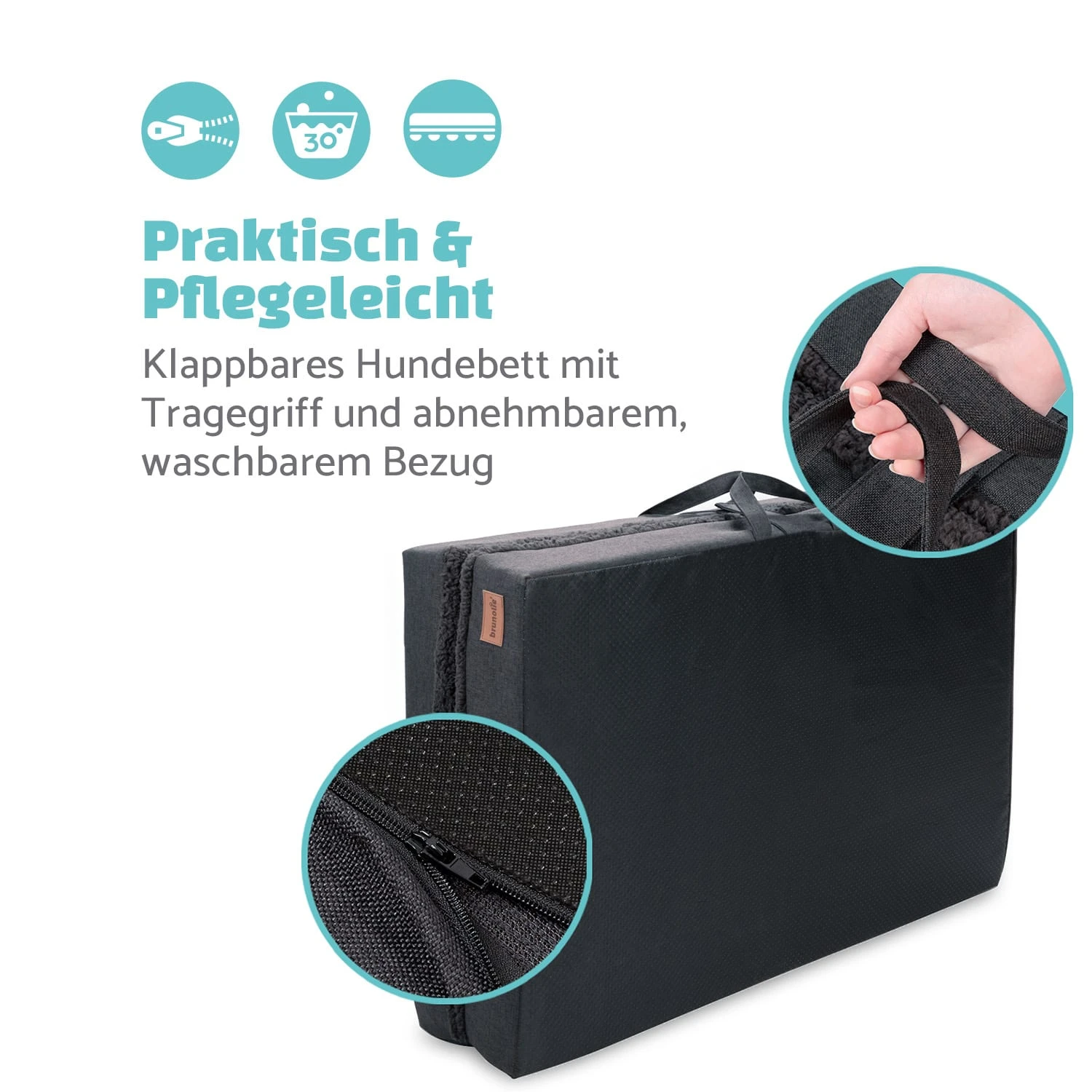Hundebett Hundematte | Waschbar | Orthopädisch | Rutschfest | Atmungsaktiv | Klappbar Memory-Schaum | Größe XL (120 X 10 X 85 Cm) 5 Hundebett Hundematte | Waschbar | Orthopädisch | Rutschfest | Atmungsaktiv | Klappbar Memory-Schaum | Größe XL (120 X 10 X 85 Cm) – Bild 5