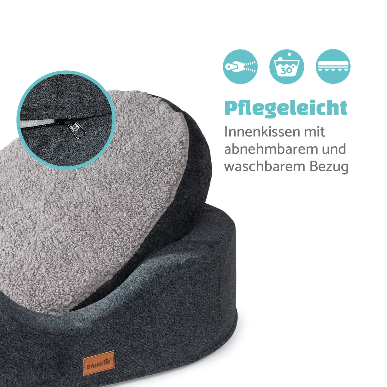 Lotte Hundebett Waschbar Orthopädisch Rutschfest Atmungsaktiv Größe M 5 Lotte Hundebett Waschbar Orthopädisch Rutschfest Atmungsaktiv Größe M – Bild 5