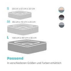 Emma Hundebett Hundekorb | Waschbar | Rutschfest | Atmungsaktiv | Wendematratze | Kissen | Größe L (100 X 30 X 90 Cm) -Outdoor Grills Verkaufsgeschäft 10037606 de 0007 logo