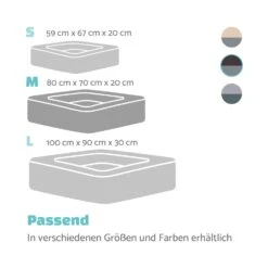 Emma Hundebett Hundekorb | Waschbar | Rutschfest | Atmungsaktiv | Wendematratze | Kissen | Größe M (80 X 20 X 70 Cm) -Outdoor Grills Verkaufsgeschäft 10037608 de 0007 logo