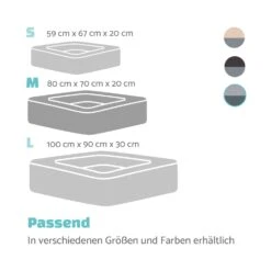 Emma Hundebett Hundekorb | Waschbar | Rutschfest | Atmungsaktiv | Wendematratze | Kissen | Größe M (80 X 20 X 70 Cm) -Outdoor Grills Verkaufsgeschäft 10037611 de 0007 logo