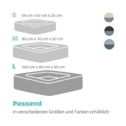 Emma Hundebett Hundekorb | Waschbar | Rutschfest | Atmungsaktiv | Wendematratze | Kissen | Größe L (100 X 30 X 90 Cm) -Outdoor Grills Verkaufsgeschäft 10037612 de 0007 logo