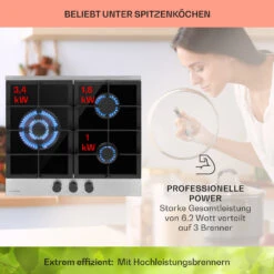 Alchemist 3 Gaskochfeld 3-flammig Aluminium-Brenner Glaskeramik -Outdoor Grills Verkaufsgeschäft 10037804 de 0003 usp