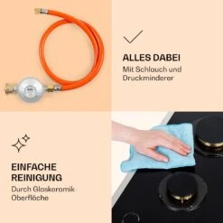 Goldflame Domino Prime Gaskochfeld 2-flammig Messing-Brenner Glaskeramik -Outdoor Grills Verkaufsgeschäft 10037806 de 0006 logo