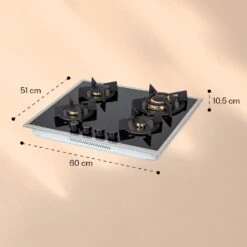 Goldflame Domino 4 Prime Gaskochfeld 4-flammig Messing-Brenner Glaskeramik -Outdoor Grills Verkaufsgeschäft 10037807 yy 0007 logo