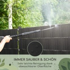 Sichtschutzstreifen Gartenzaun PVC 450 G/m² 50x19cm Clips -Outdoor Grills Verkaufsgeschäft 10037983 de 0005 usp