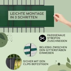 Sichtschutzstreifen Zaunblenden PVC-Hartplastik 2,53 X 0,19 M -Outdoor Grills Verkaufsgeschäft 10037994 de 0004 usp