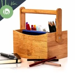 Schreibtischorganizer Tragegriff 4 Fächer 22,5x12x17cm Bambus -Outdoor Grills Verkaufsgeschäft 10038011 yy 0006 logo