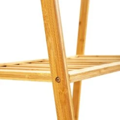 Garderobe Kleiderständer 4 Rollen 2 Ablagen 60x162x42,5 Cm 100% Bambus -Outdoor Grills Verkaufsgeschäft 10038014 yy 0006 logo