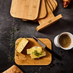 6er-Set Bambus-Frühstücksbrett Mit Ständer 22 X 0,9 X 16 Cm (BxHxT) Pflegeleicht -Outdoor Grills Verkaufsgeschäft 10038024 yy 0005 logo