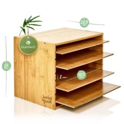Ablagebox Briefbox Organizer 5 Fächer Maße: 30,5x24x22,5 Cm Bambus -Outdoor Grills Verkaufsgeschäft 10038040 yy 0007 logo