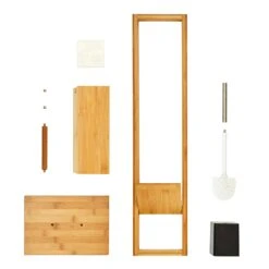 WC Garnitur Toilettenbürste 36x82x21cm Feuchtigkeitsresistent Bambus -Outdoor Grills Verkaufsgeschäft 10038046 yy 0003 logo
