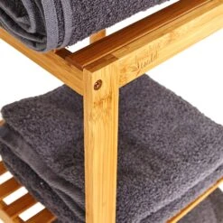 Regal Mehrzweckregal 4 Etagen 34x110x33cm (BxHxT) Kombinierbar Bambus -Outdoor Grills Verkaufsgeschäft 10038049 yy 0005 logo