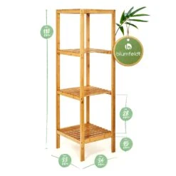 Regal Mehrzweckregal 4 Etagen 34x110x33cm (BxHxT) Kombinierbar Bambus -Outdoor Grills Verkaufsgeschäft 10038049 yy 0007 logo