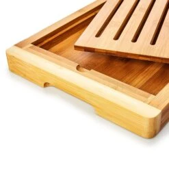 Brotschneidebrett Mit Krümelfach Bambus 38 X 3 X 25,5 Cm (BxHxT) Recycelbar -Outdoor Grills Verkaufsgeschäft 10038056 yy 0003 logo