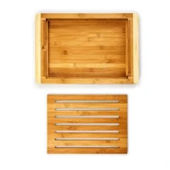 Brotschneidebrett Mit Krümelfach Bambus 38 X 3 X 25,5 Cm (BxHxT) Recycelbar -Outdoor Grills Verkaufsgeschäft 10038056 yy 0005 logo