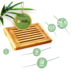 Brotschneidebrett Mit Krümelfach Bambus 38 X 3 X 25,5 Cm (BxHxT) Recycelbar -Outdoor Grills Verkaufsgeschäft 10038056 yy 0008 logo