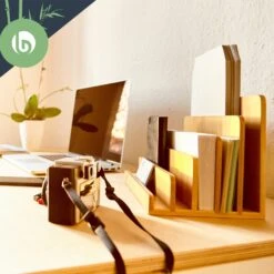 Briefablage Mit 5 Fächern DIN A4 25x17,5x16cm Stehend / Liegend Bambus -Outdoor Grills Verkaufsgeschäft 10038067 yy 0004 logo