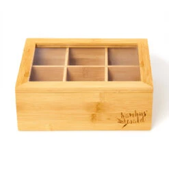 Teebox 6 Fächer 90 Teebeutel Kunststoff-Sichtfenster Bambus -Outdoor Grills Verkaufsgeschäft 10038069 yy 0004 logo