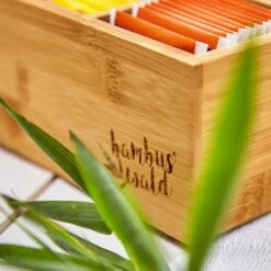 Teebox 6 Fächer 90 Teebeutel Kunststoff-Sichtfenster Bambus -Outdoor Grills Verkaufsgeschäft 10038069 yy 0006 logo