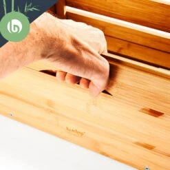 Stapelkiste Aus Bambus Gute Luftzirkulation Stapelbar 27x20,5x38cm -Outdoor Grills Verkaufsgeschäft 10038071 yy 0003 logo