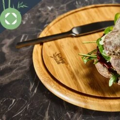 3er-Set Bambus-Frühstücksbrett Rund 25 X 1,6 X Cm (ØxH) Pflegeleicht -Outdoor Grills Verkaufsgeschäft 10038082 yy 0005 logo