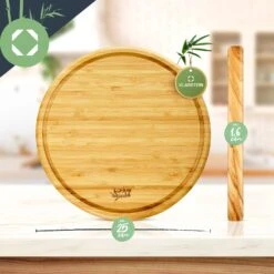 3er-Set Bambus-Frühstücksbrett Rund 25 X 1,6 X Cm (ØxH) Pflegeleicht -Outdoor Grills Verkaufsgeschäft 10038082 yy 0006 logo