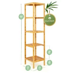 Regal Mehrzweckregal 5 Etagen 34x140x33cm (BxHxT) Kombinierbar Bambus -Outdoor Grills Verkaufsgeschäft 10038086 yy 0007 logo
