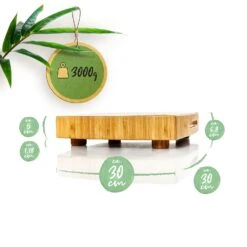 Bambus-Hackbrett 30 X 6,8 X 30 Cm (BxHxT) Standfüße Haltegriff Pflegeleicht -Outdoor Grills Verkaufsgeschäft 10038092 yy 0007 logo