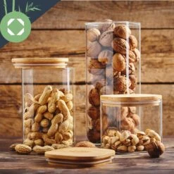 Eckiges Glas Mit Bambusdeckel Luftdicht Silikonring 6x25x6 Cm 500 Ml -Outdoor Grills Verkaufsgeschäft 10038105 yy 0004 logo