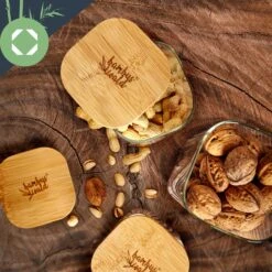 Eckiges Glas Mit Bambusdeckel Luftdicht Silikonring 6x25x6 Cm 500 Ml -Outdoor Grills Verkaufsgeschäft 10038105 yy 0005 logo