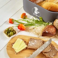 Rök Brotbox Metallblech Bambusdeckel 33,5 X 13 X 18 Cm (BxHxT) Oval -Outdoor Grills Verkaufsgeschäft 10038118 yy 0004 logo